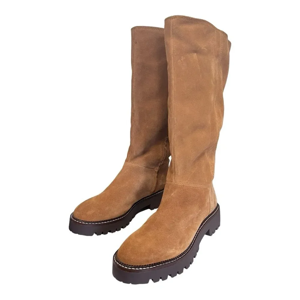 NWOB Caslon | Mimmo Water Resistant Brown Russet Tall Leather‎ Boots 7.5